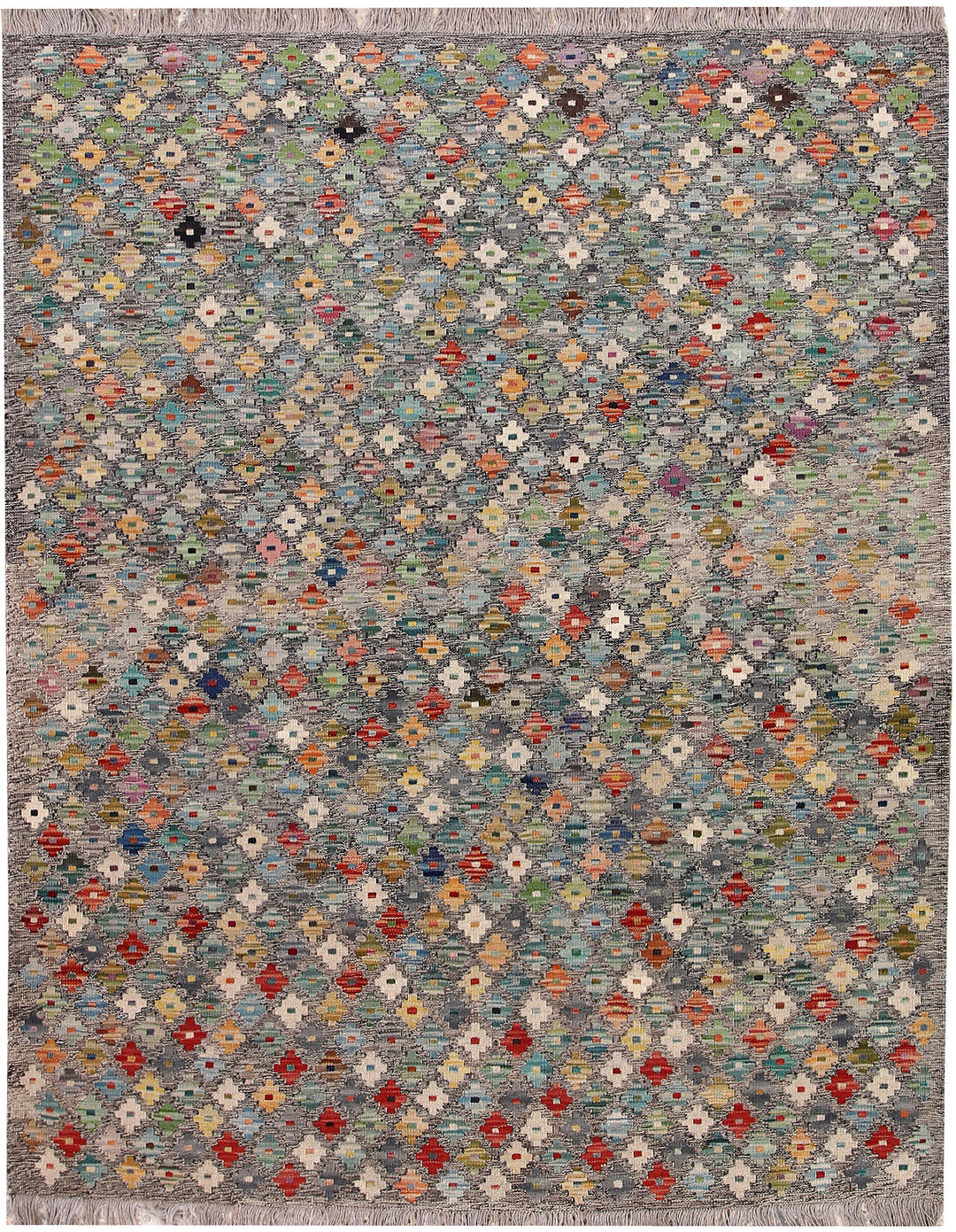 Multi Colored Kilim 5' 1 x 6' 5 - No. 66809 - ALRUG Rug Store