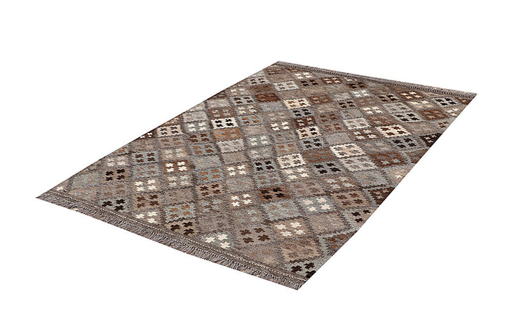 Multi Colored Kilim 4' 9 x 6' 6 - No. 66810 - ALRUG Rug Store