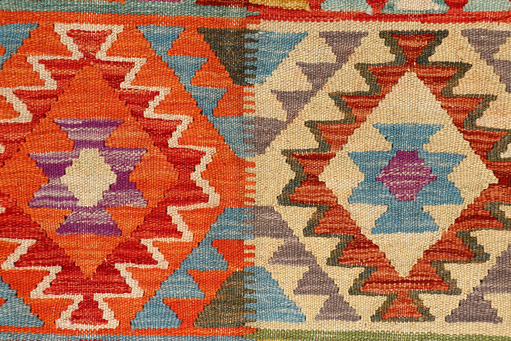 Multi Colored Kilim 4' 8 x 6' 6 - No. 66812 - ALRUG Rug Store