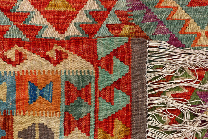 Multi Colored Kilim 4' 8 x 6' 6 - No. 66812 - ALRUG Rug Store
