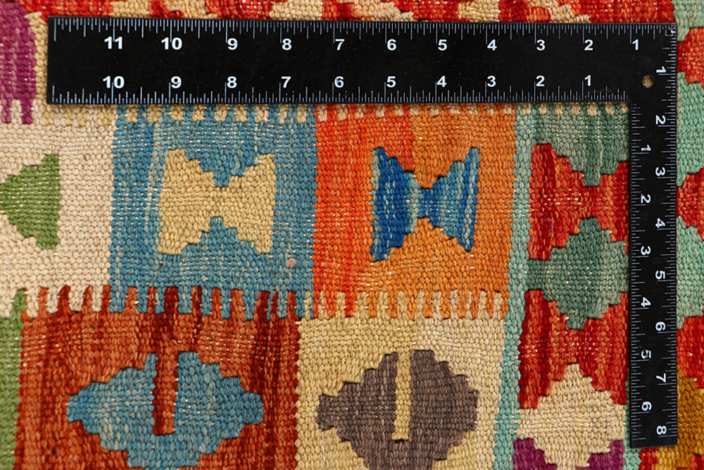 Multi Colored Kilim 4' 8 x 6' 6 - No. 66812 - ALRUG Rug Store