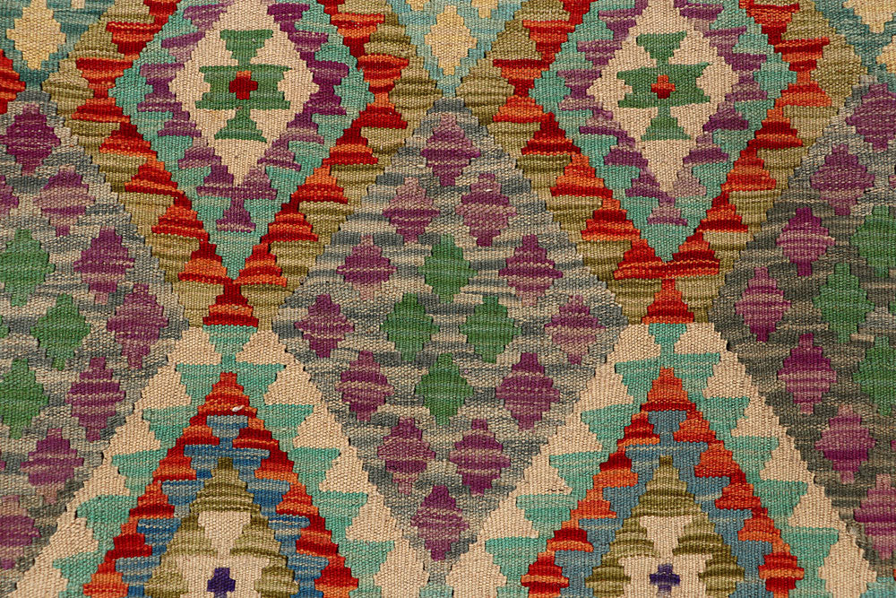 Multi Colored Kilim 4' 10 x 6' 5 - No. 66813 - ALRUG Rug Store