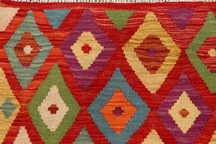 Multi Colored Kilim 5' 1 x 6' 2 - No. 66814 - ALRUG Rug Store