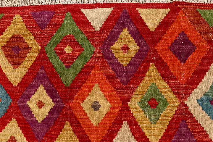Multi Colored Kilim 5' 1 x 6' 2 - No. 66814 - ALRUG Rug Store