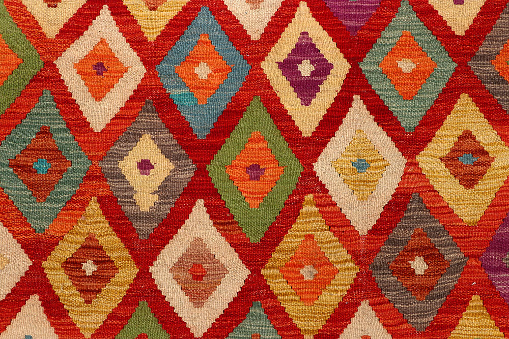 Multi Colored Kilim 5' 1 x 6' 2 - No. 66814 - ALRUG Rug Store