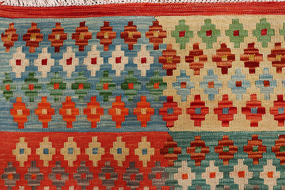 Multi Colored Kilim 5' 1 x 6' 5 - No. 66816 - ALRUG Rug Store