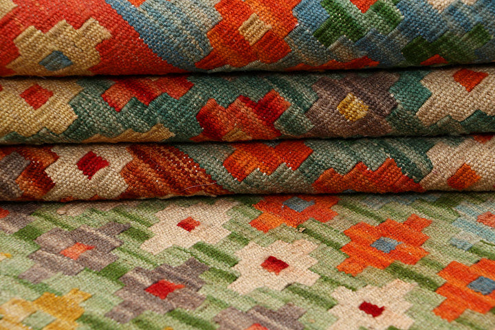 Multi Colored Kilim 5' 1 x 6' 5 - No. 66816 - ALRUG Rug Store