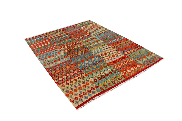 Multi Colored Kilim 5' 1 x 6' 5 - No. 66816 - ALRUG Rug Store