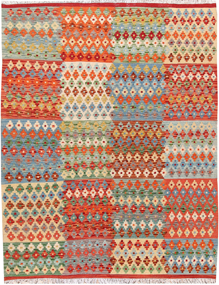 Multi Colored Kilim 5' 1 x 6' 5 - No. 66816 - ALRUG Rug Store