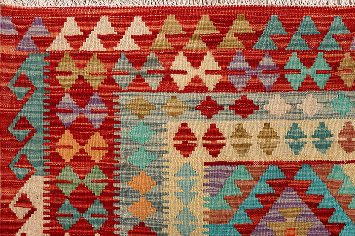 Multi Colored Kilim 4' 11 x 6' 5 - No. 66817 - ALRUG Rug Store