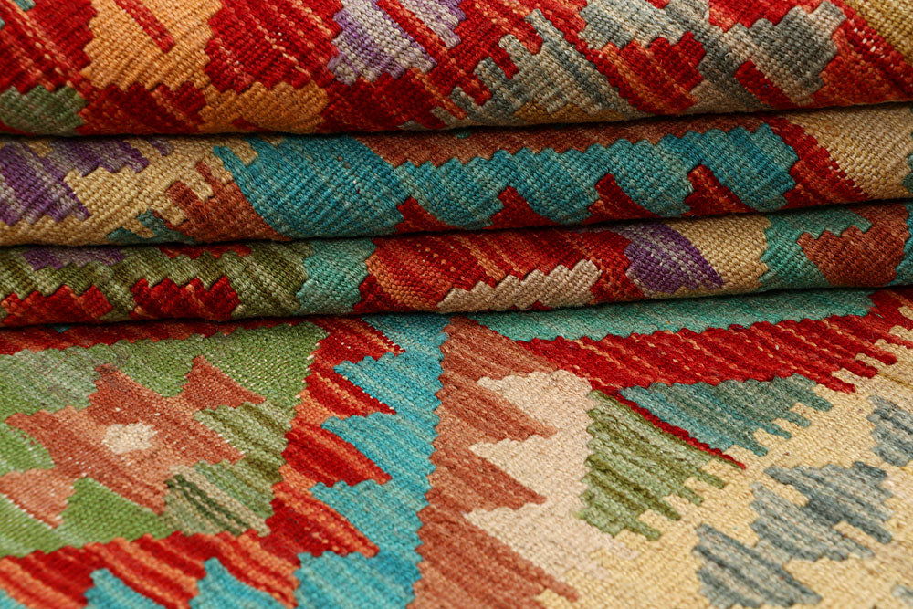 Multi Colored Kilim 4' 11 x 6' 5 - No. 66817 - ALRUG Rug Store