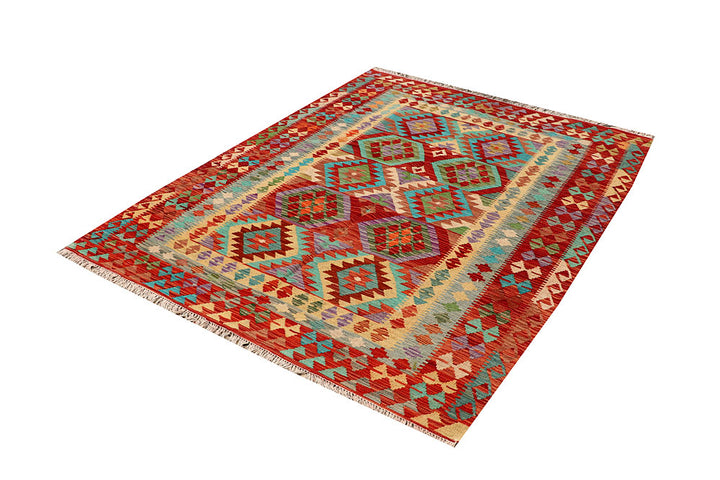 Multi Colored Kilim 4' 11 x 6' 5 - No. 66817 - ALRUG Rug Store