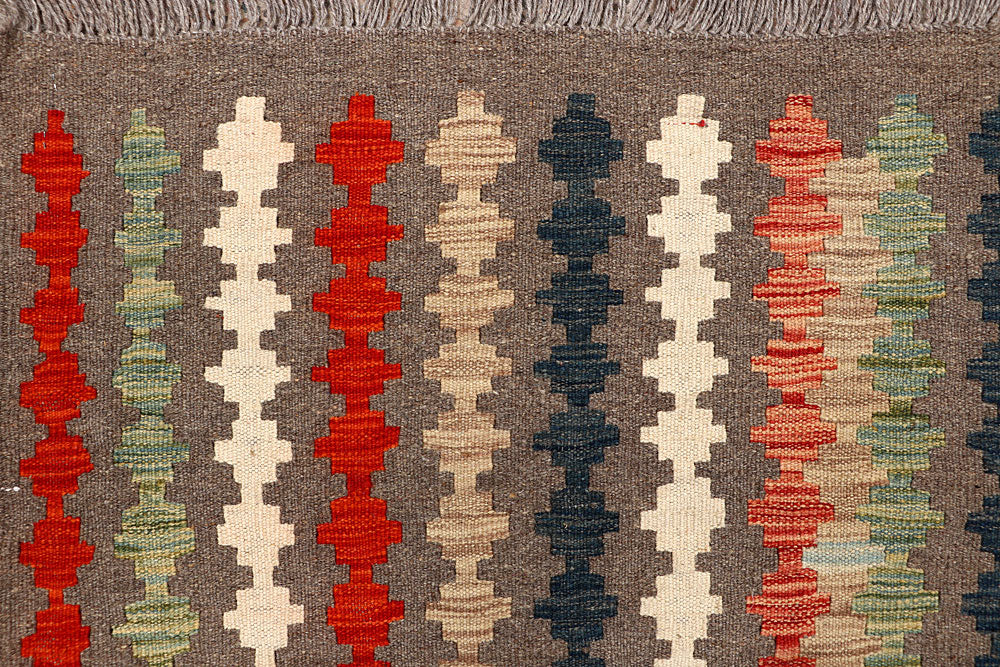 Multi Colored Kilim 5' 1 x 6' 9 - No. 66818 - ALRUG Rug Store