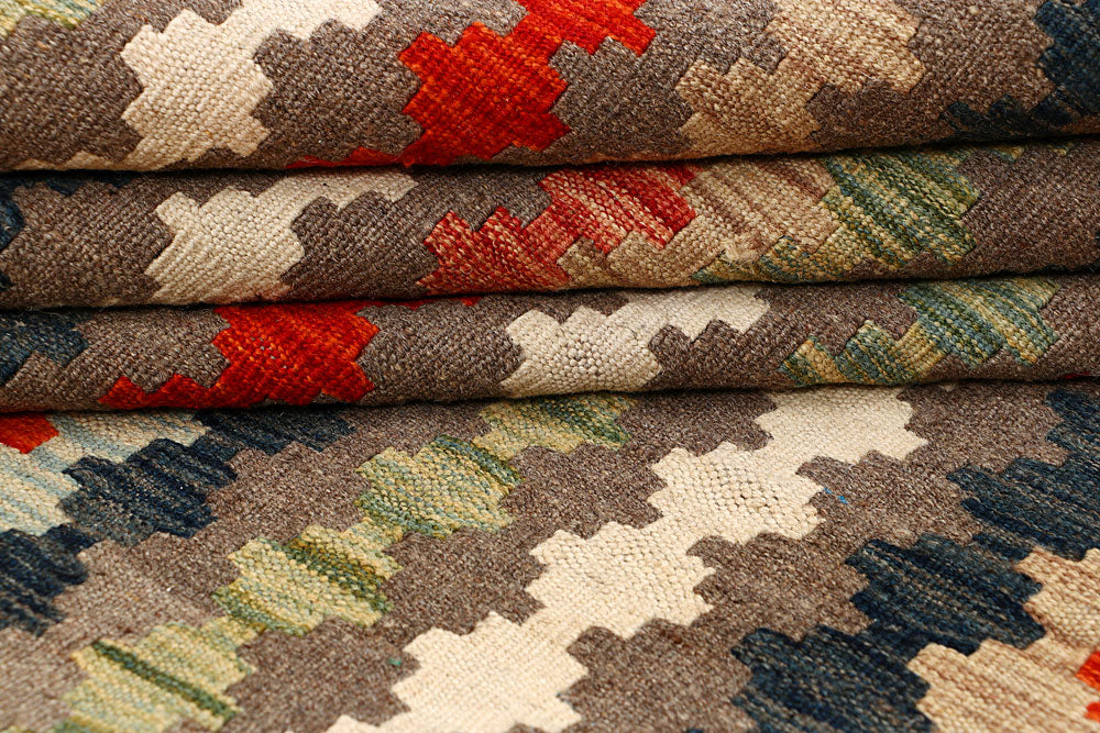 Multi Colored Kilim 5' 1 x 6' 9 - No. 66818 - ALRUG Rug Store