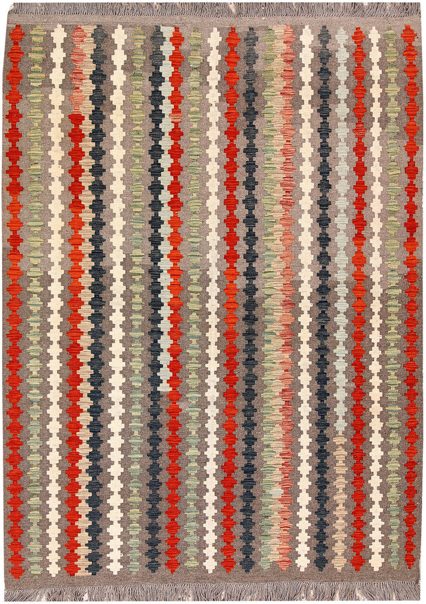 Multi Colored Kilim 5' 1 x 6' 9 - No. 66818 - ALRUG Rug Store
