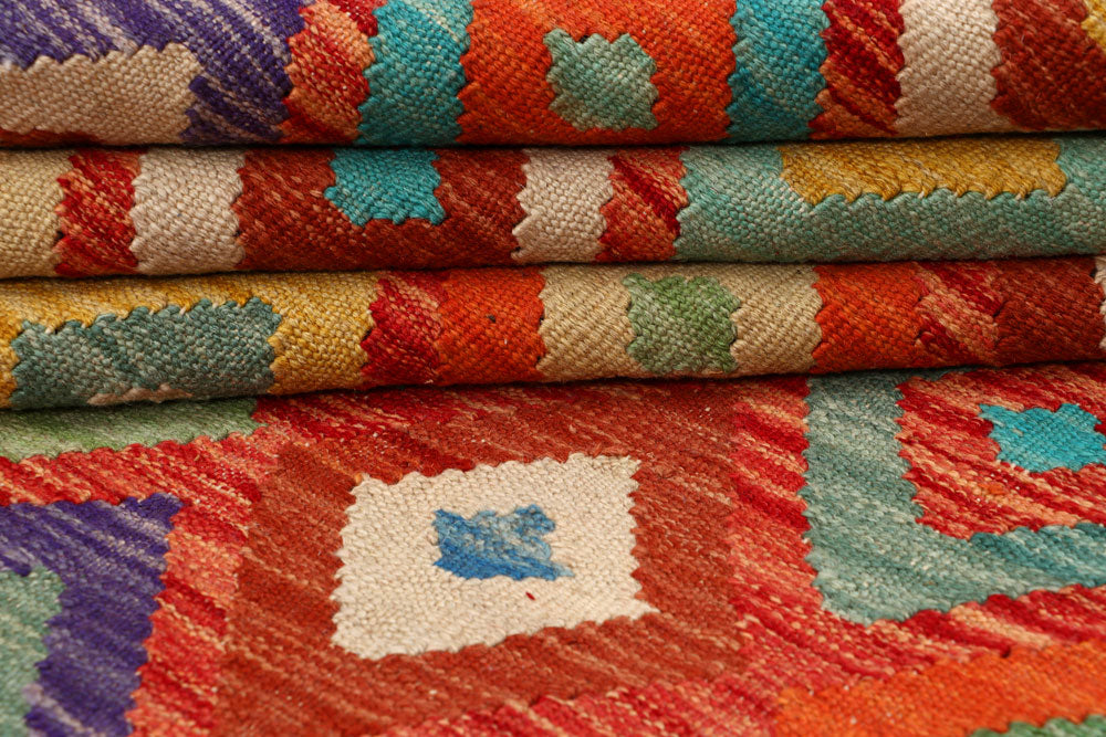 Multi Colored Kilim 4' 11 x 6' 6 - No. 66821 - ALRUG Rug Store