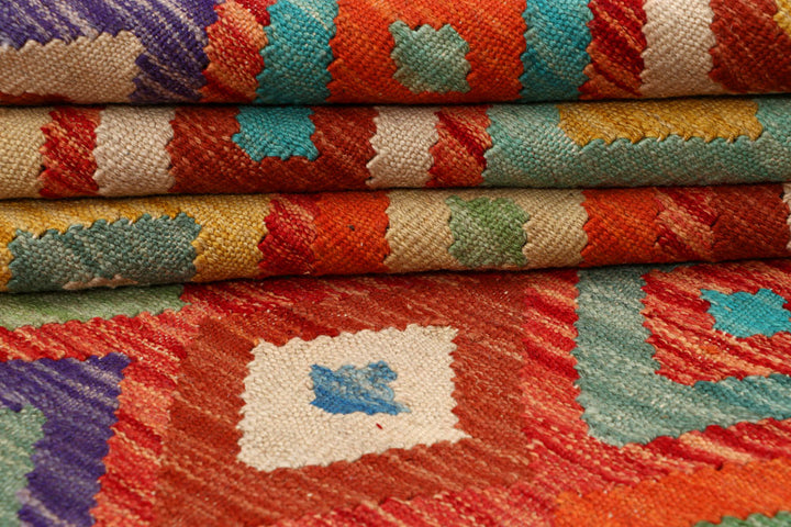 Multi Colored Kilim 4' 11 x 6' 6 - No. 66821 - ALRUG Rug Store