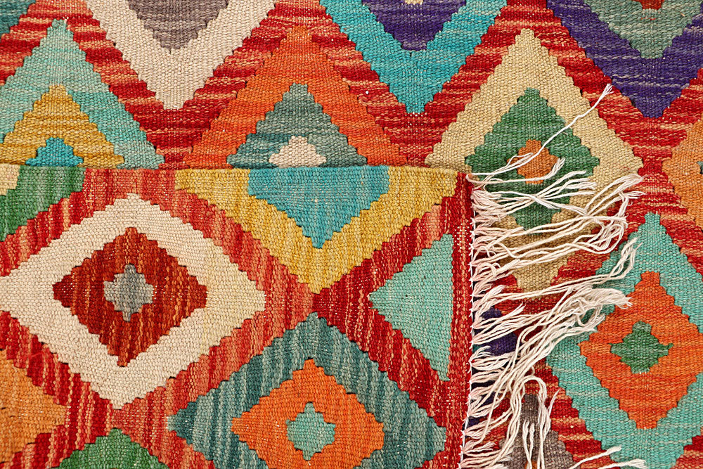 Multi Colored Kilim 4' 11 x 6' 6 - No. 66821 - ALRUG Rug Store