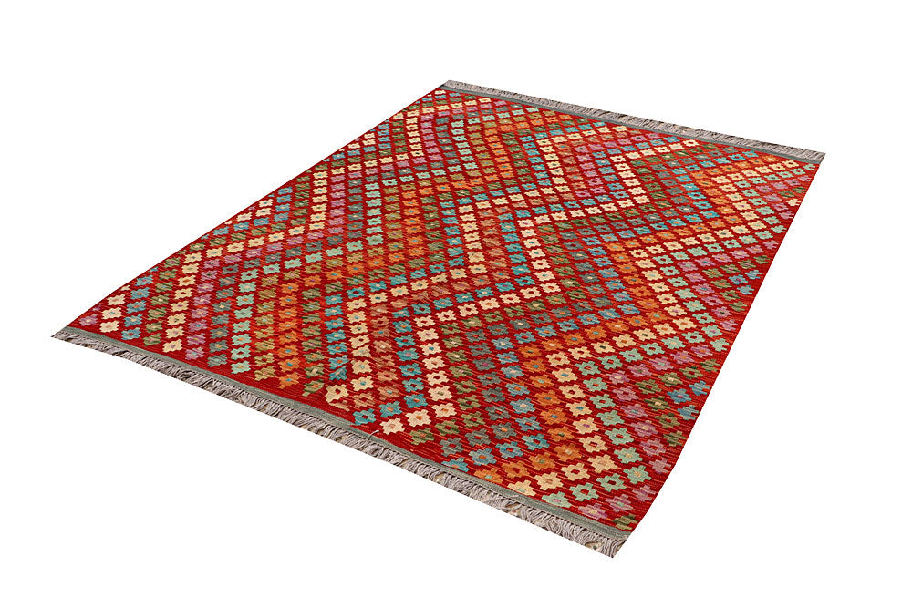 Multi Colored Kilim 5' 1 x 6' 1 - No. 66822 - ALRUG Rug Store