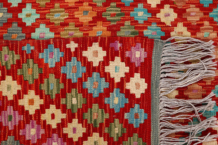 Multi Colored Kilim 5' 1 x 6' 1 - No. 66822 - ALRUG Rug Store