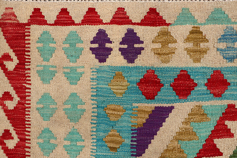 Multi Colored Kilim 5' 2 x 6' 5 - No. 66823 - ALRUG Rug Store