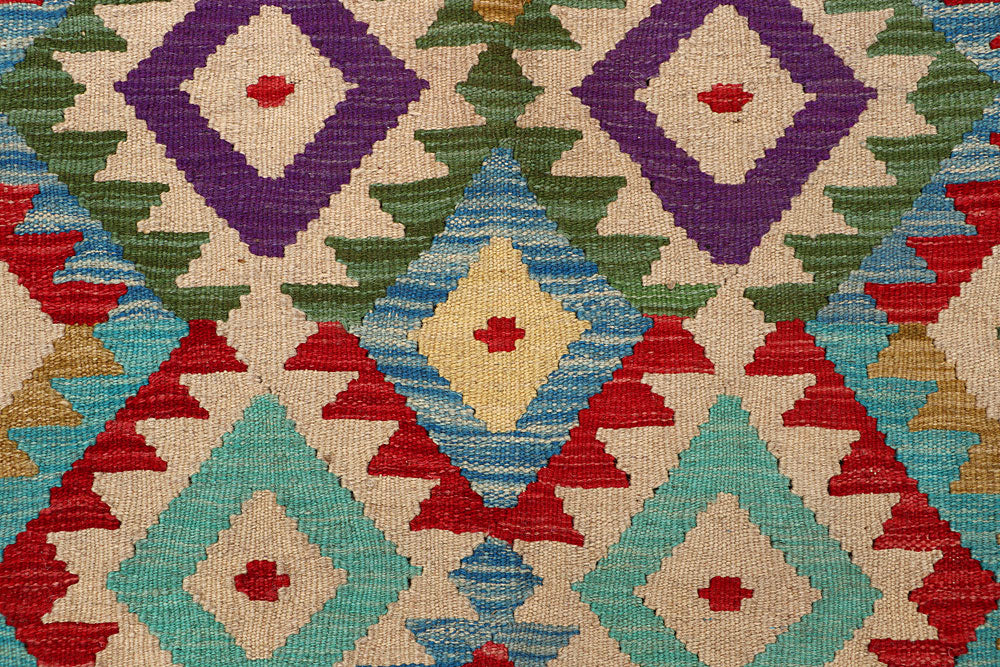 Multi Colored Kilim 5' 2 x 6' 5 - No. 66823 - ALRUG Rug Store