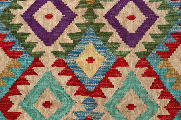 Multi Colored Kilim 5' 2 x 6' 5 - No. 66823 - ALRUG Rug Store