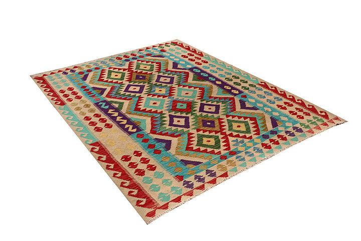 Multi Colored Kilim 5' 2 x 6' 5 - No. 66823 - ALRUG Rug Store