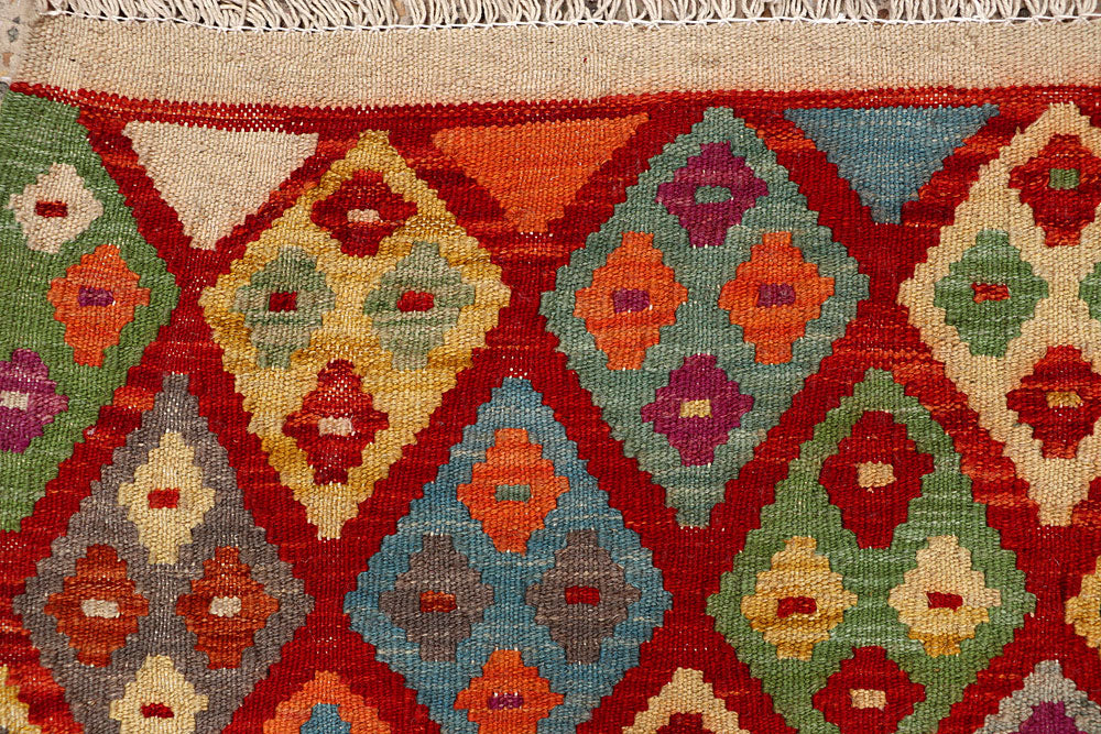 Multi Colored Kilim 5' 5 x 6' 4 - No. 66824 - ALRUG Rug Store