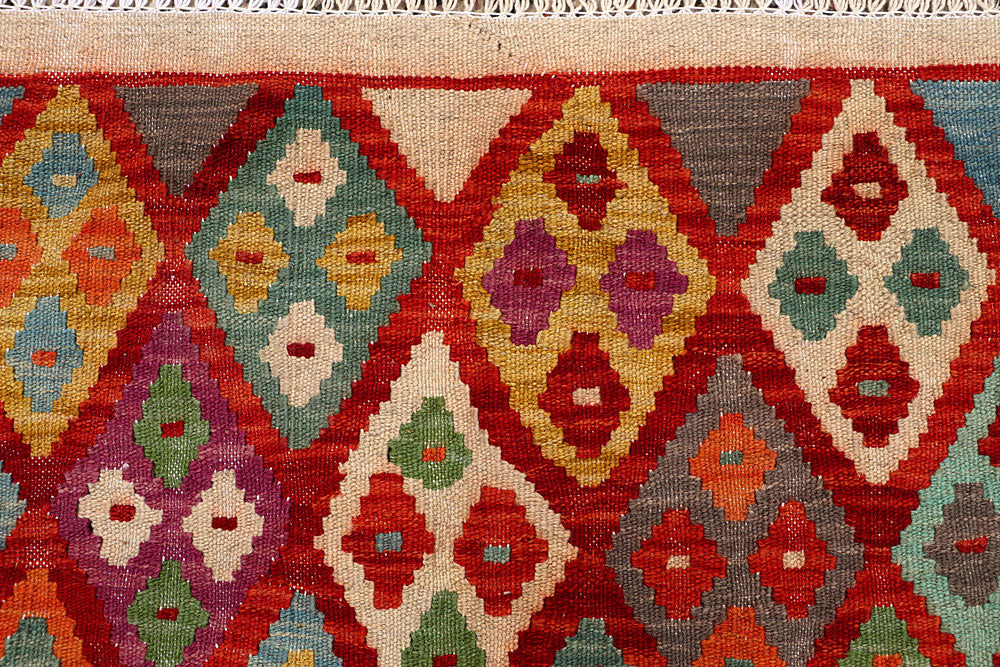 Multi Colored Kilim 5' 5 x 6' 4 - No. 66824 - ALRUG Rug Store