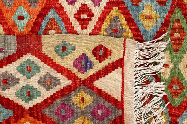 Multi Colored Kilim 5' 5 x 6' 4 - No. 66824 - ALRUG Rug Store