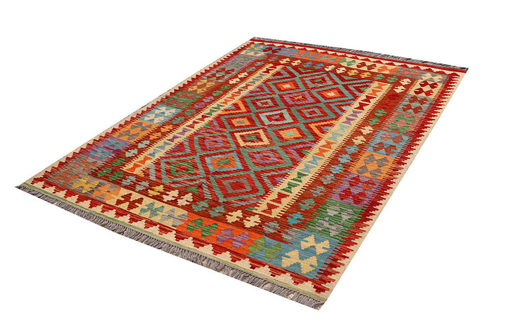 Multi Colored Kilim 4' 11 x 6' 8 - No. 66825 - ALRUG Rug Store