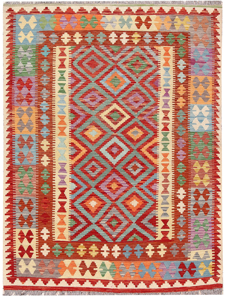Multi Colored Kilim 4' 11 x 6' 8 - No. 66825 - ALRUG Rug Store