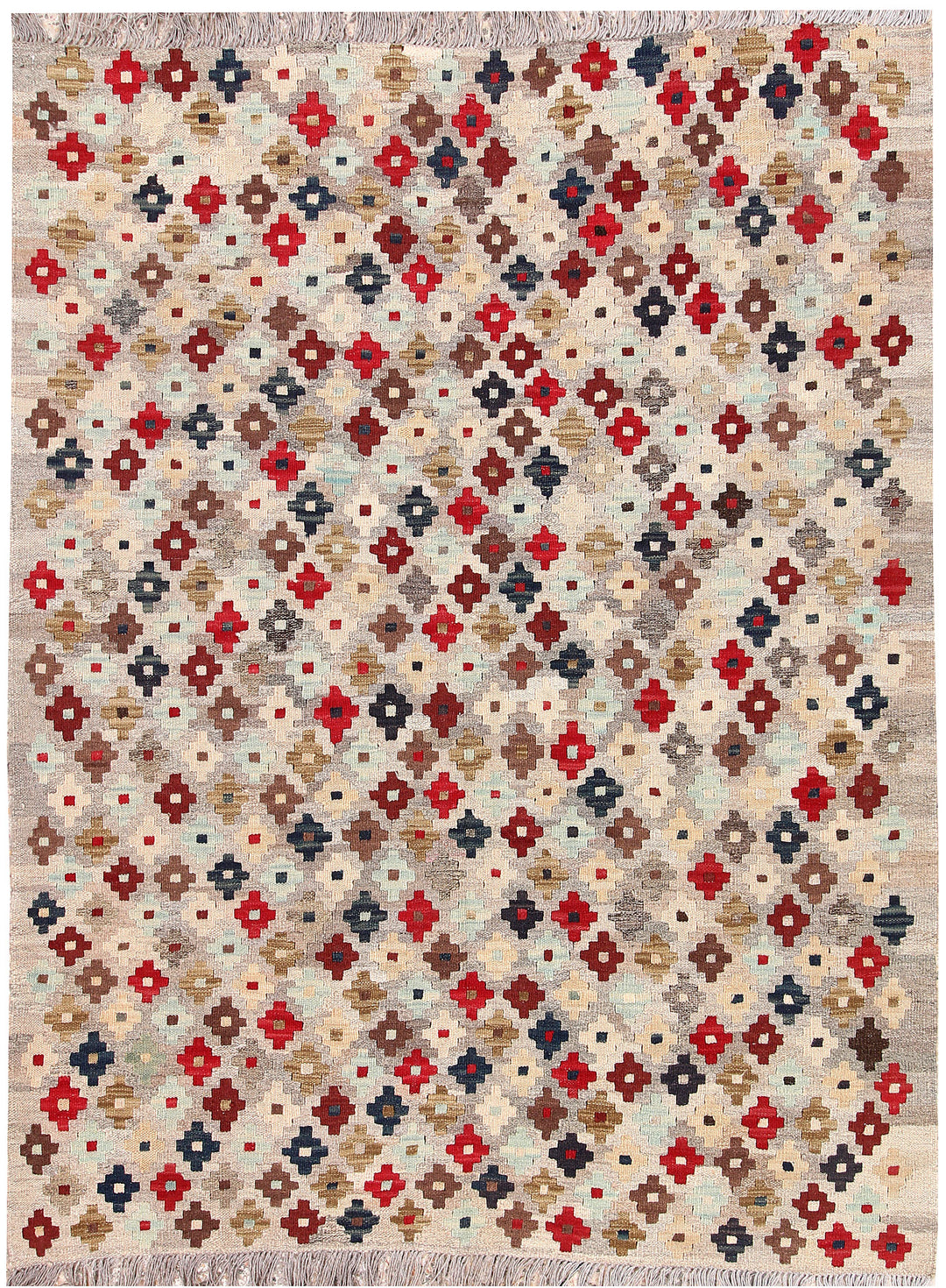 Multi Colored Kilim 4' 11 x 6' 5 - No. 66826 - ALRUG Rug Store