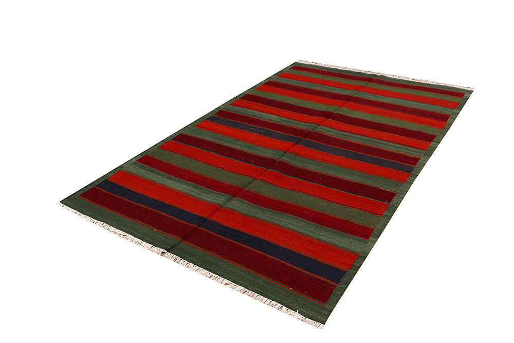 Multi Colored Kilim 5' x 8' 2 - No. 66828 - ALRUG Rug Store