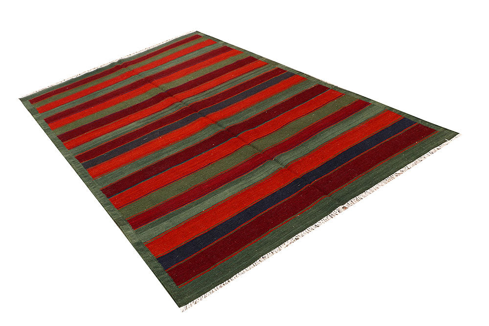 Multi Colored Kilim 5' x 8' 2 - No. 66828 - ALRUG Rug Store