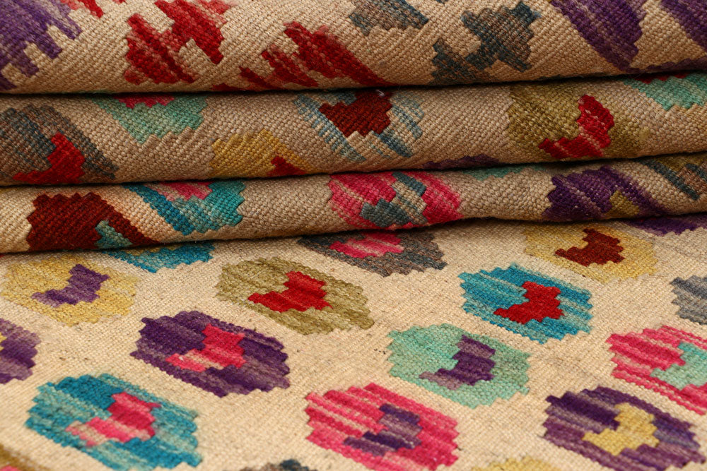 Multi Colored Kilim 5' 2 x 8' 2 - No. 66829 - ALRUG Rug Store
