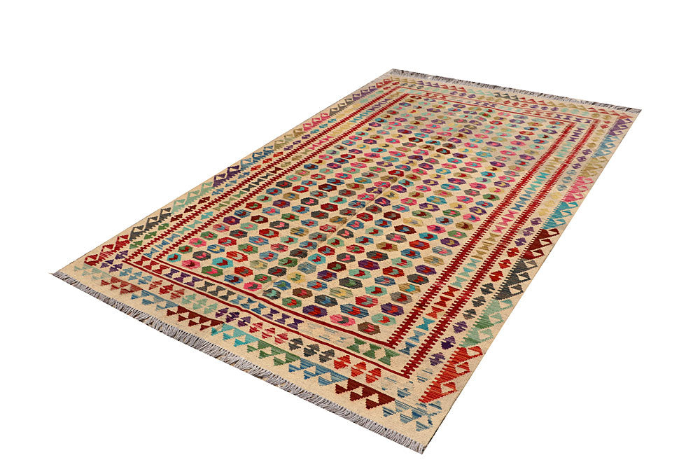 Multi Colored Kilim 5' 2 x 8' 2 - No. 66829 - ALRUG Rug Store