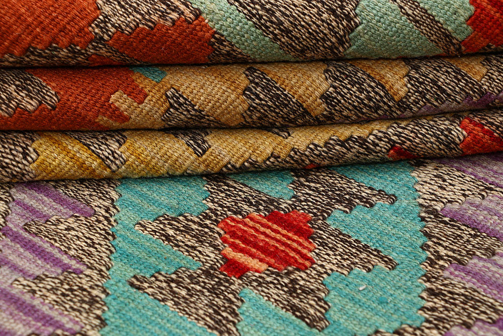 Multi Colored Kilim 5' 4 x 8' 1 - No. 66830 - ALRUG Rug Store