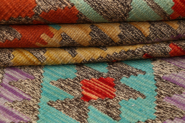 Multi Colored Kilim 5' 4 x 8' 1 - No. 66830 - ALRUG Rug Store