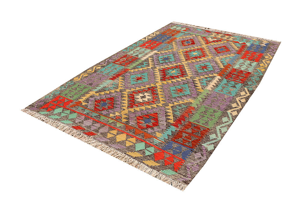 Multi Colored Kilim 5' 4 x 8' 1 - No. 66830 - ALRUG Rug Store