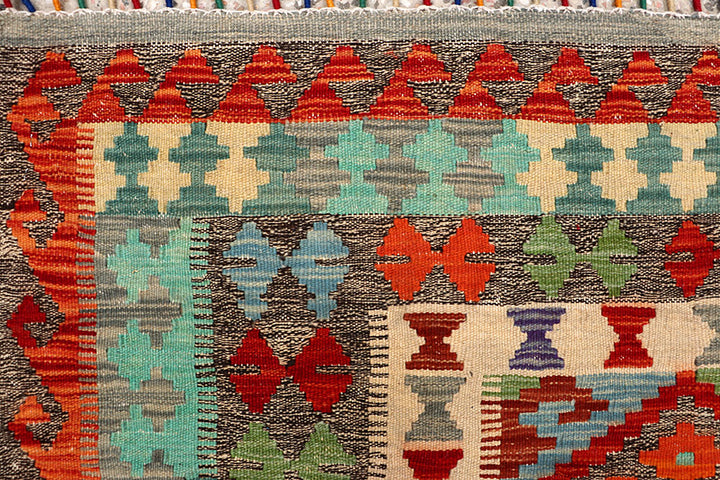 Multi Colored Kilim 5' 6 x 8' - No. 66833 - ALRUG Rug Store