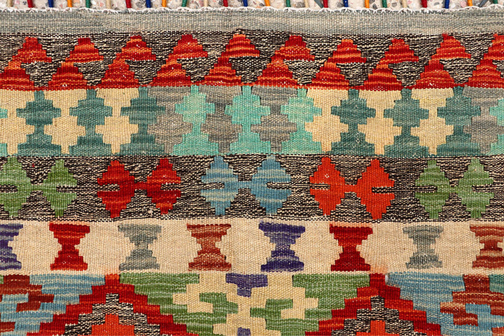 Multi Colored Kilim 5' 6 x 8' - No. 66833 - ALRUG Rug Store