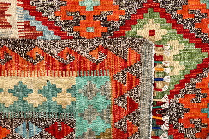 Multi Colored Kilim 5' 6 x 8' - No. 66833 - ALRUG Rug Store