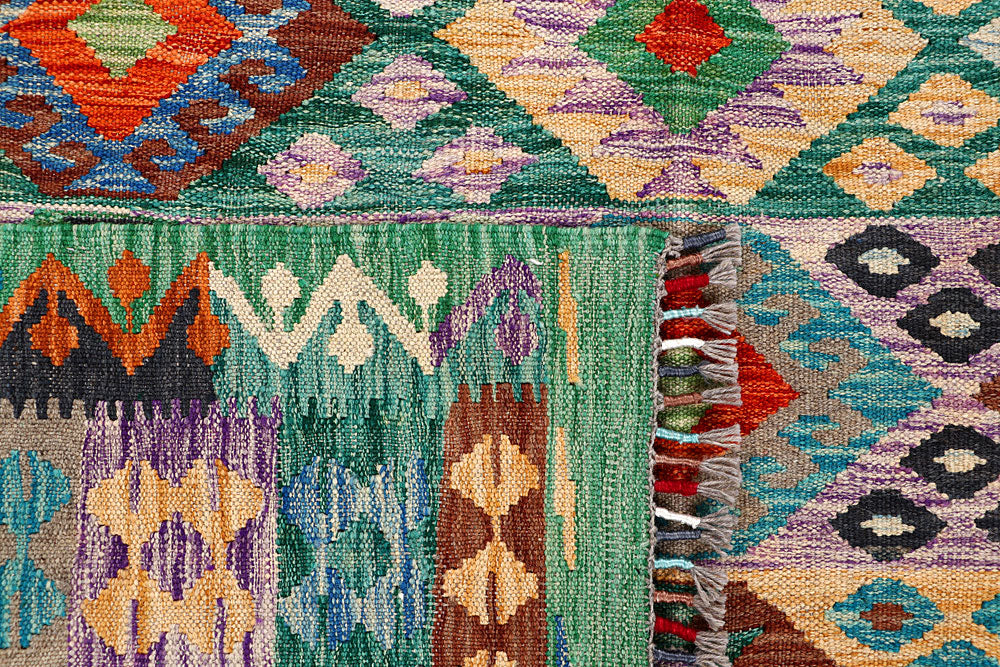 Multi Colored Kilim 5' 9 x 8' 2 - No. 66834 - ALRUG Rug Store