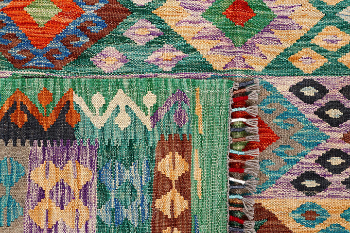 Multi Colored Kilim 5' 9 x 8' 2 - No. 66834 - ALRUG Rug Store