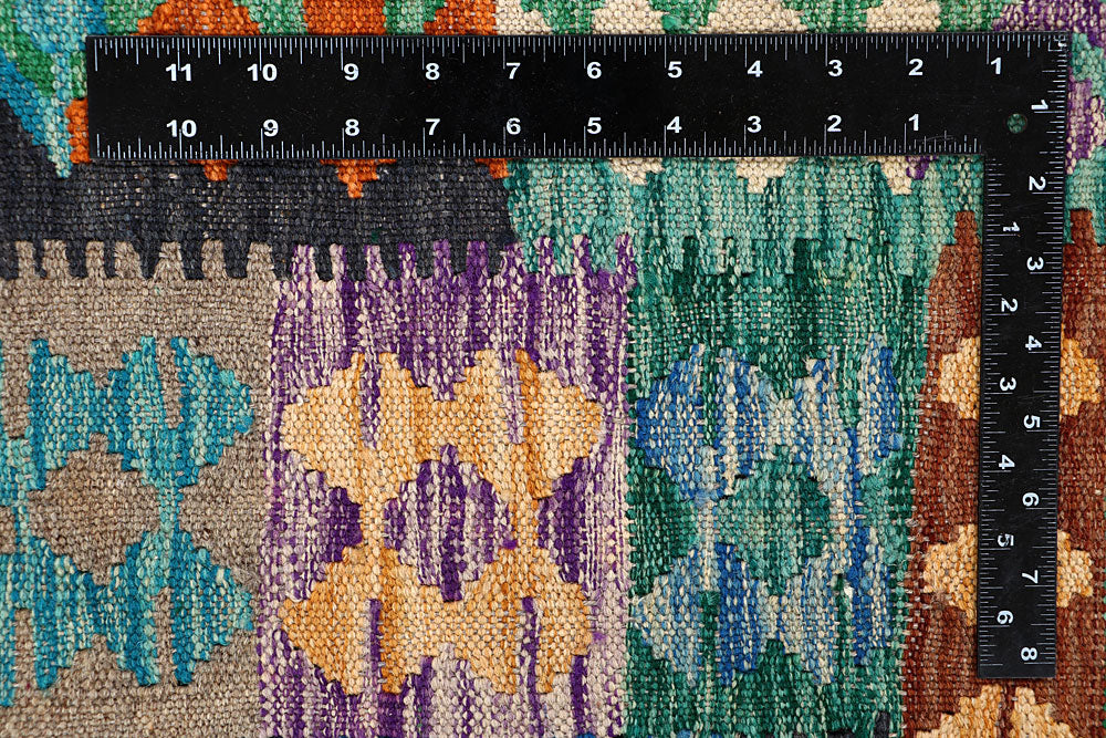 Multi Colored Kilim 5' 9 x 8' 2 - No. 66834 - ALRUG Rug Store