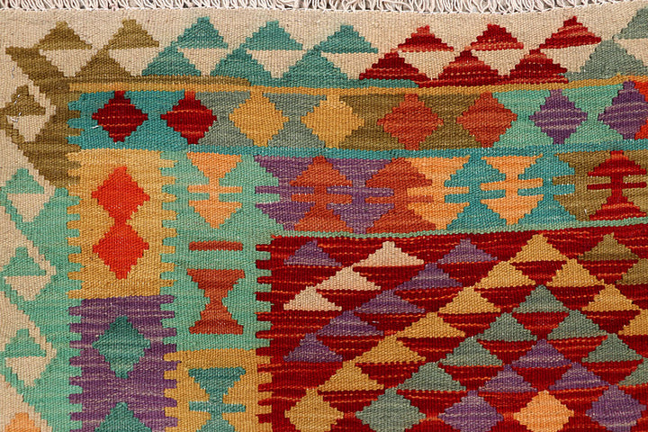Multi Colored Kilim 5' 3 x 7' 10 - No. 66836 - ALRUG Rug Store