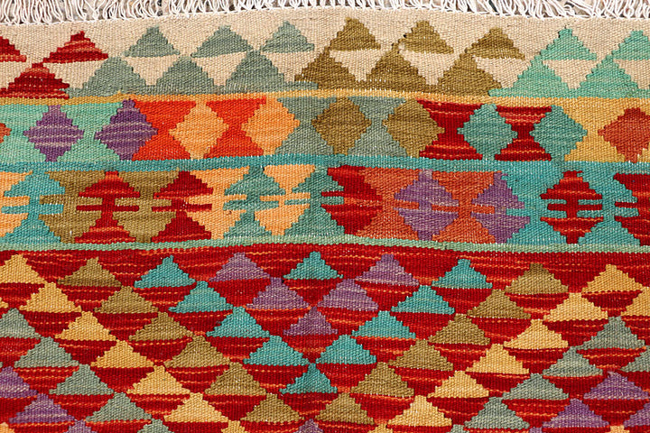 Multi Colored Kilim 5' 3 x 7' 10 - No. 66836 - ALRUG Rug Store