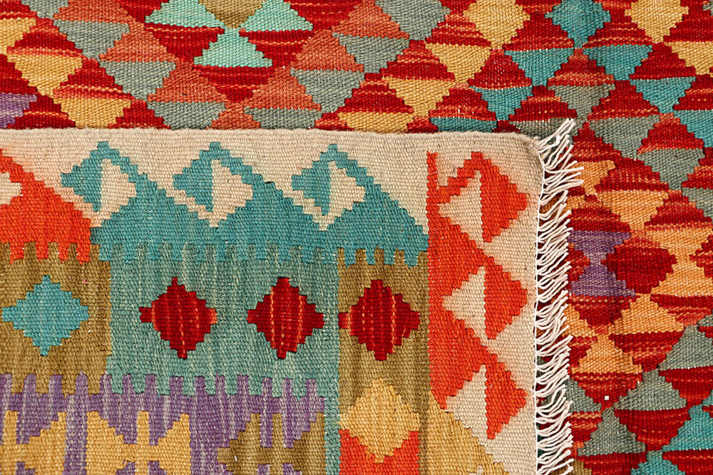 Multi Colored Kilim 5' 3 x 7' 10 - No. 66836 - ALRUG Rug Store